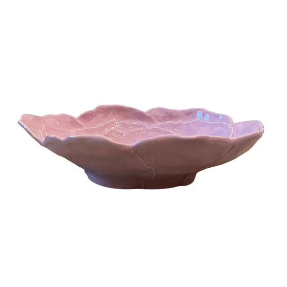 VIETRI Made In Italy Fiori Di Campo Lilac Rose Serving Bowl Floral Embossed New - Picture 2 of 16